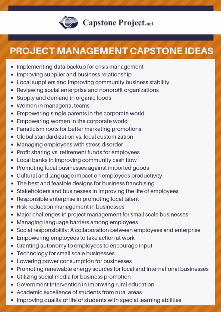 capstone project ideas for mba