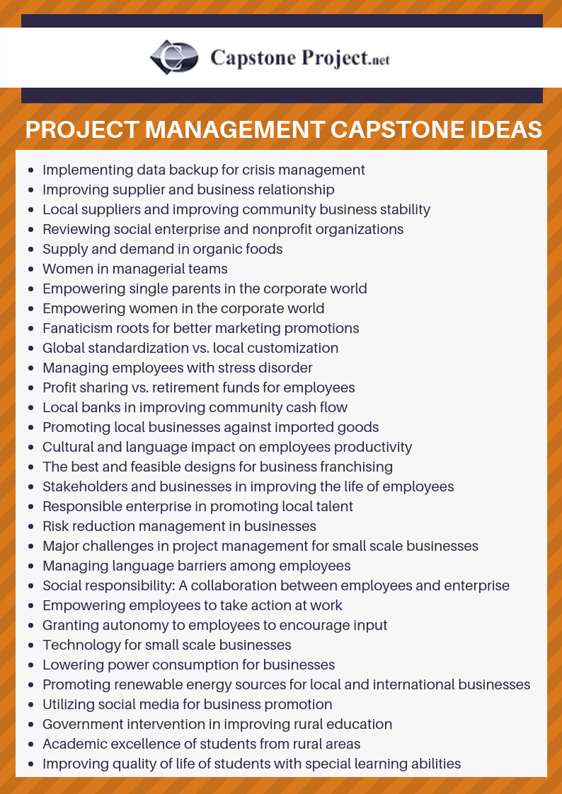 Great Capstone Project Ideas - Get Your Personal Best
