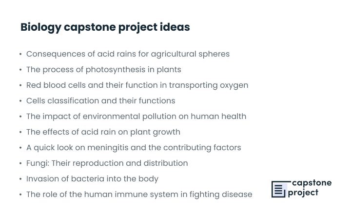 biology capstone project ideas high school
