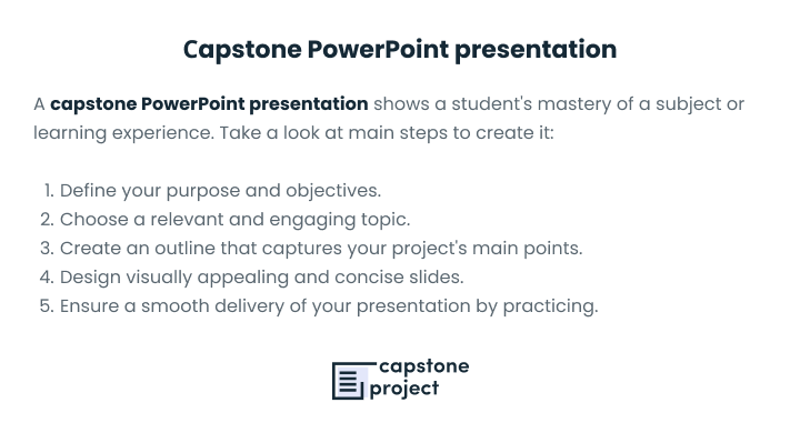 how to make a good capstone presentation