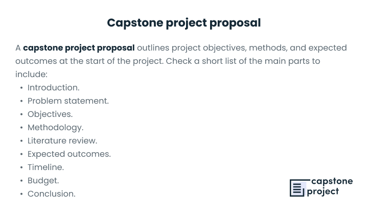 how do you write a capstone project proposal