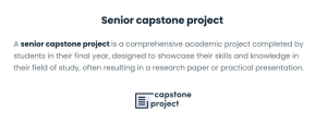 senior capstone project