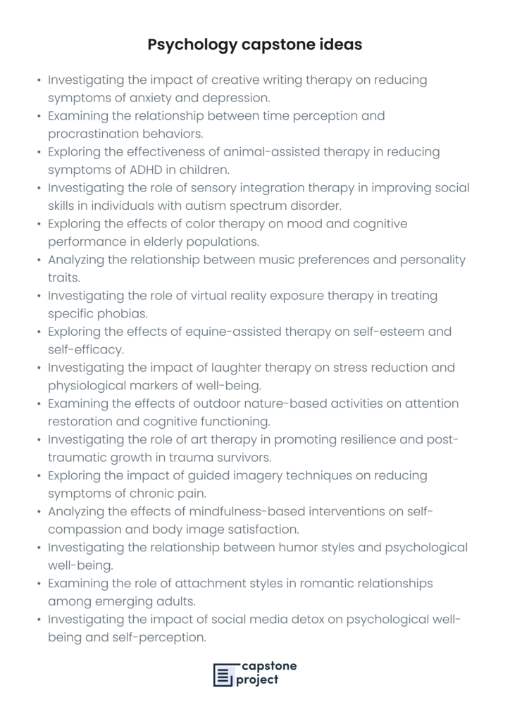 psychology capstone projects